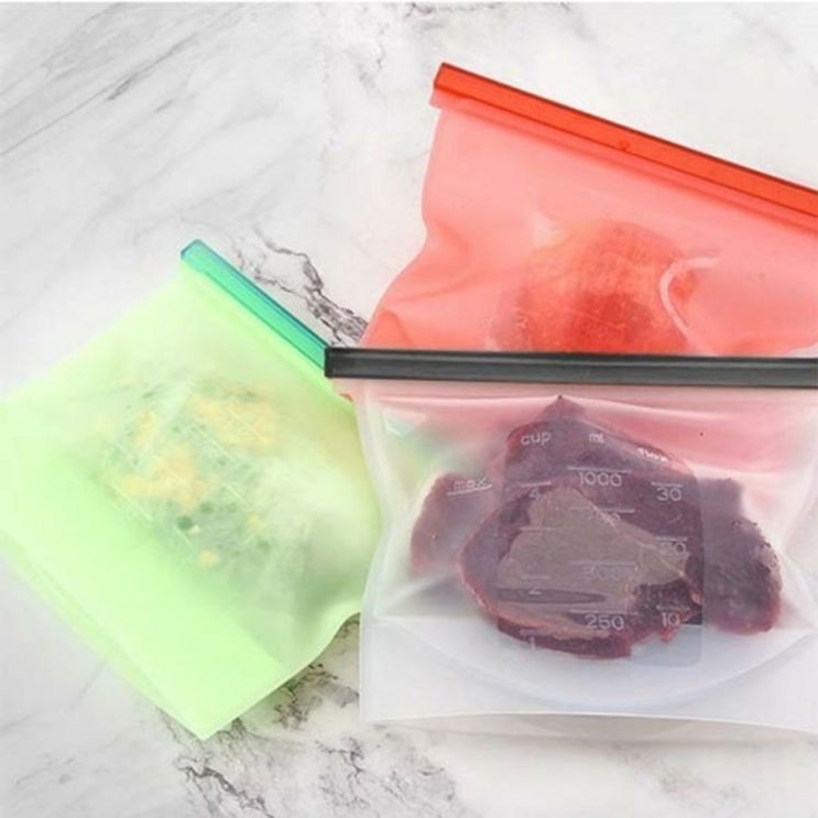  육수저장팩 음식보관 실리콘 지퍼백 푸드 친환경 소분용 국 사골 스탠딩 채소 과일