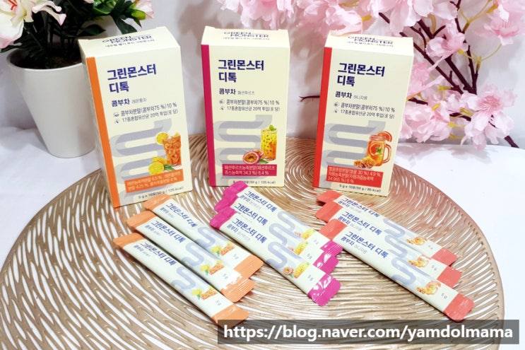  콤부티 추천 맛좋은 건강음료 그린몬스터 디톡 콤부차