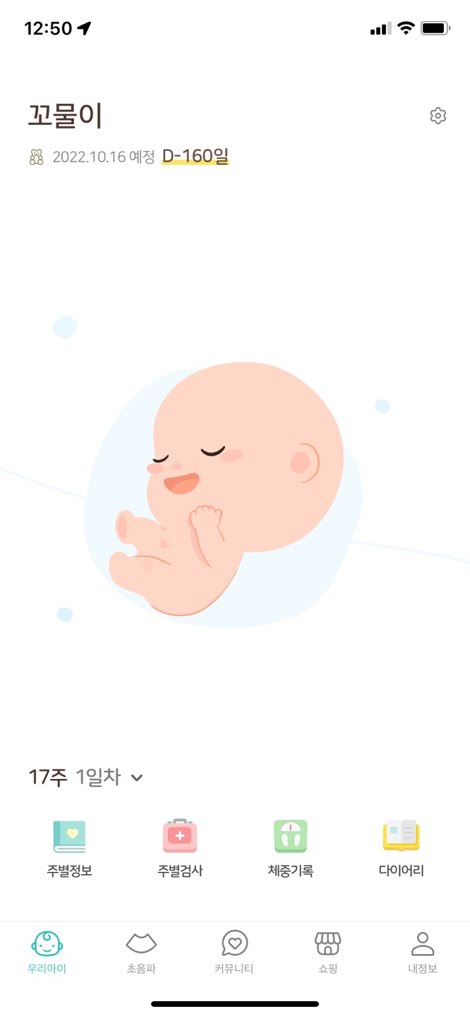 [임신 17주 1일] 임산부 몸상태/ 임산부 몸무게 변화 / 태동 / 마미톡 그림