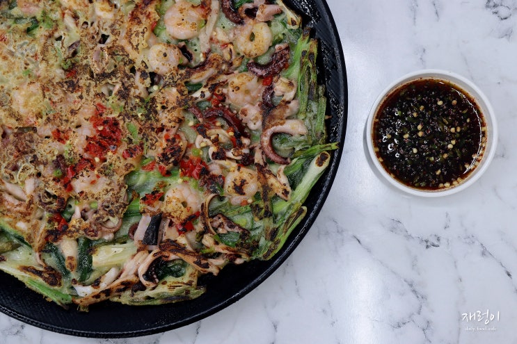 청주 칼국수 맛집, 산남동 소미칼국수 낙지파전 고추튀김