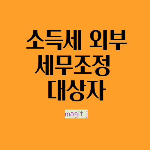  소득세 외부조정 대상사업자란_외부세무조정대상자