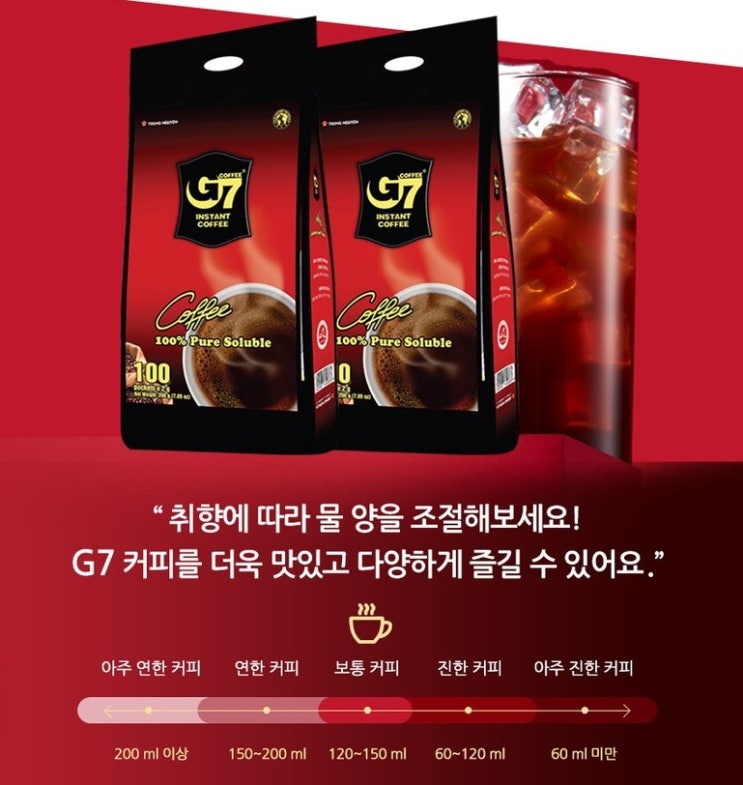  G7 블랙커피 100개입+200개입 총300개