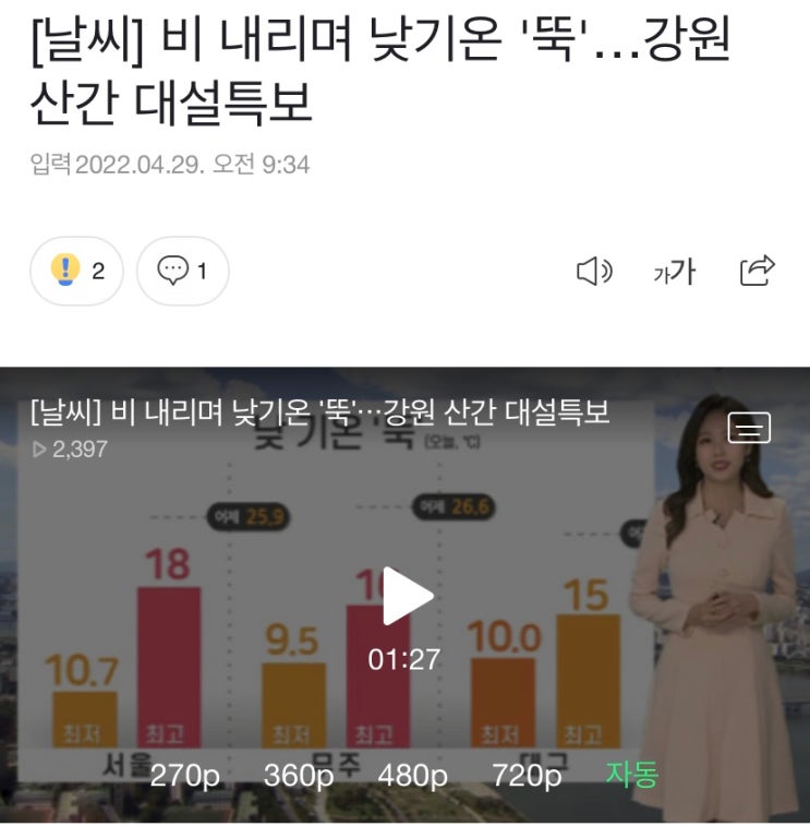  4월의 마지막 날 대설특보와 양양 서핑 (feat. 솔게스트하우스)