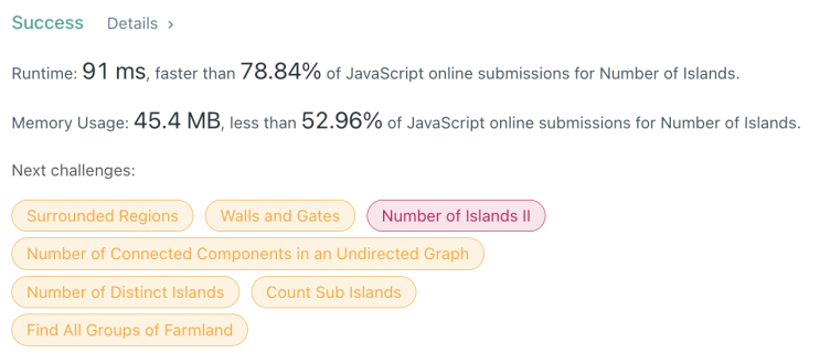 [LeetCode] 200. Number of Islands (JavaScript)
