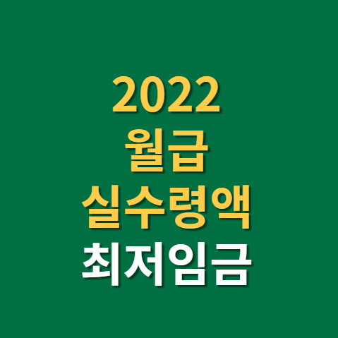  2022 월급 실수령액 최저임금(f. 2022년 고용보험요율, 건강보험요율, 연봉)