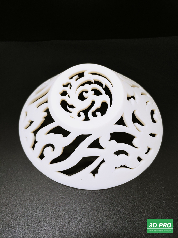 3D프린팅으로 문양이 새겨진 그릇 모형물 제작/ 3D 프린터 시제품 출력/대학생 졸업작품/ SLA 레이저 방식/ABS Like 레진 소재/ 쓰리디프로/3D프로/3DPRO 
