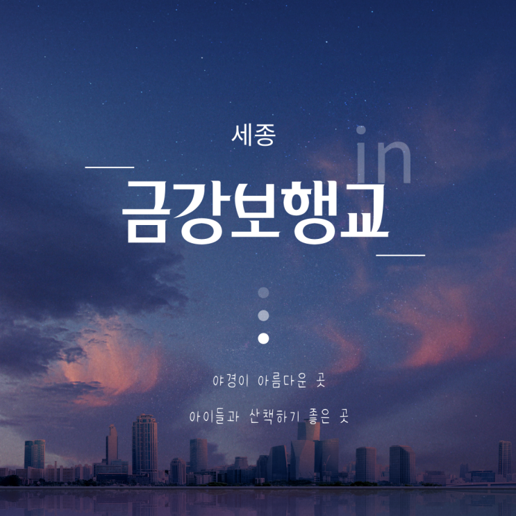  야경이 멋있는 금강 보행교 산책길