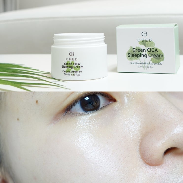  수분크림 추천 오베드 그린 시카 수면 크림 잠 잘 때 관리 중