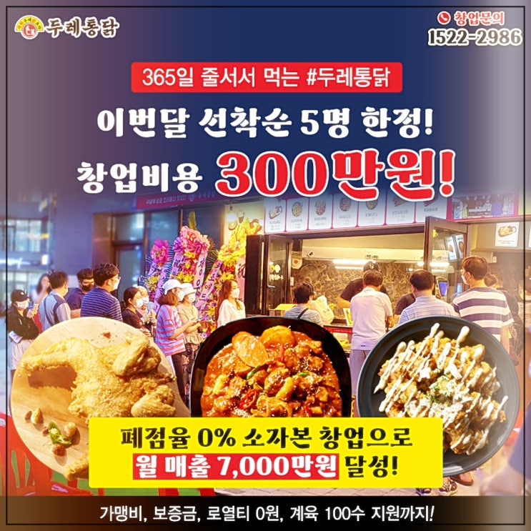 치킨집창업 월매출 7,000만원 핫한 통닭 찐맛집 두레통닭