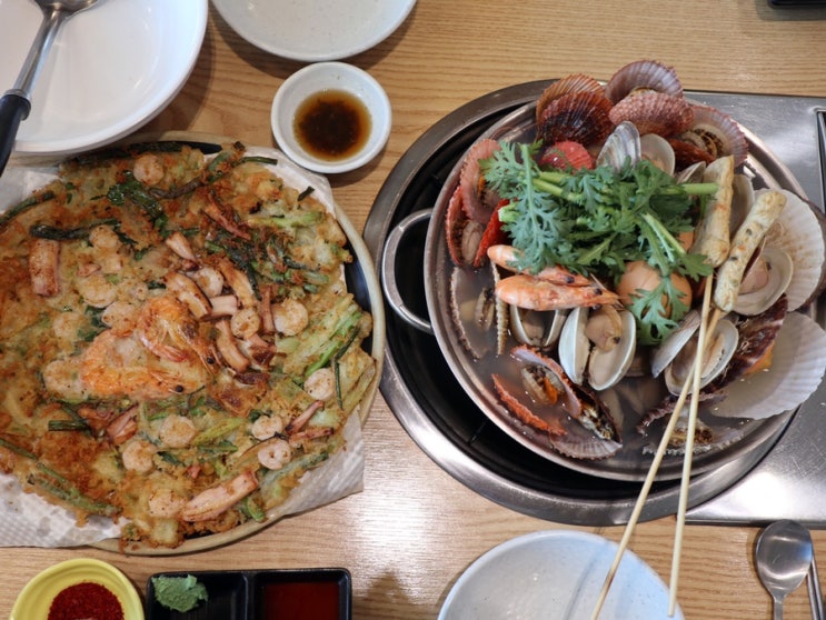  영종도 맛집 고래해물칼국수 해물파전도 존맛탱