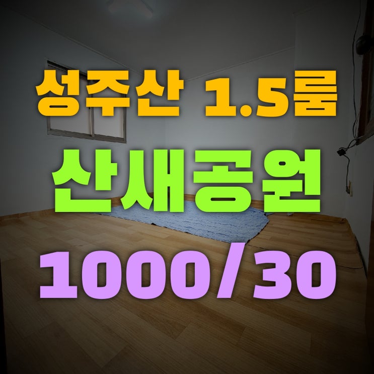 산새공원 원룸 성주산 근처 가격 좋은 1.5룸 구경하기