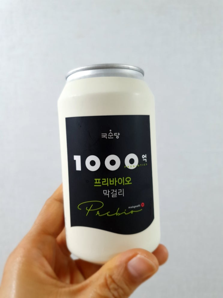  가볍고 새콤한 국순당 1000억 프리바이오 막걸리 캔 시음기