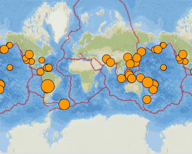 세계 지진 발생 현황 (2022.5.11)