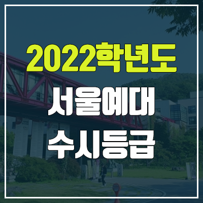 서울예술대학교 수시등급 (2022, 예비번호, 서울예대)