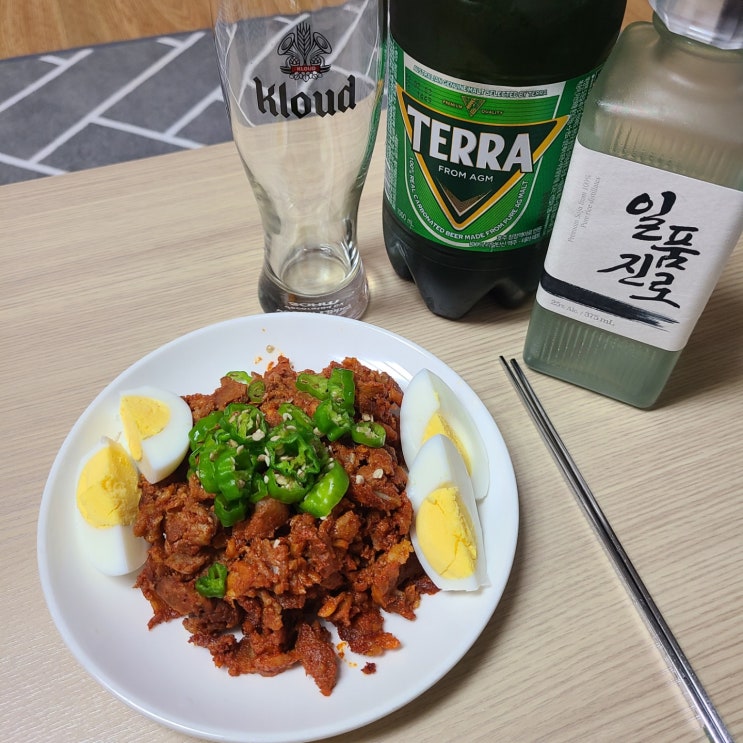 우리집맛집, 꽈리고추계란오돌뼈볶음~