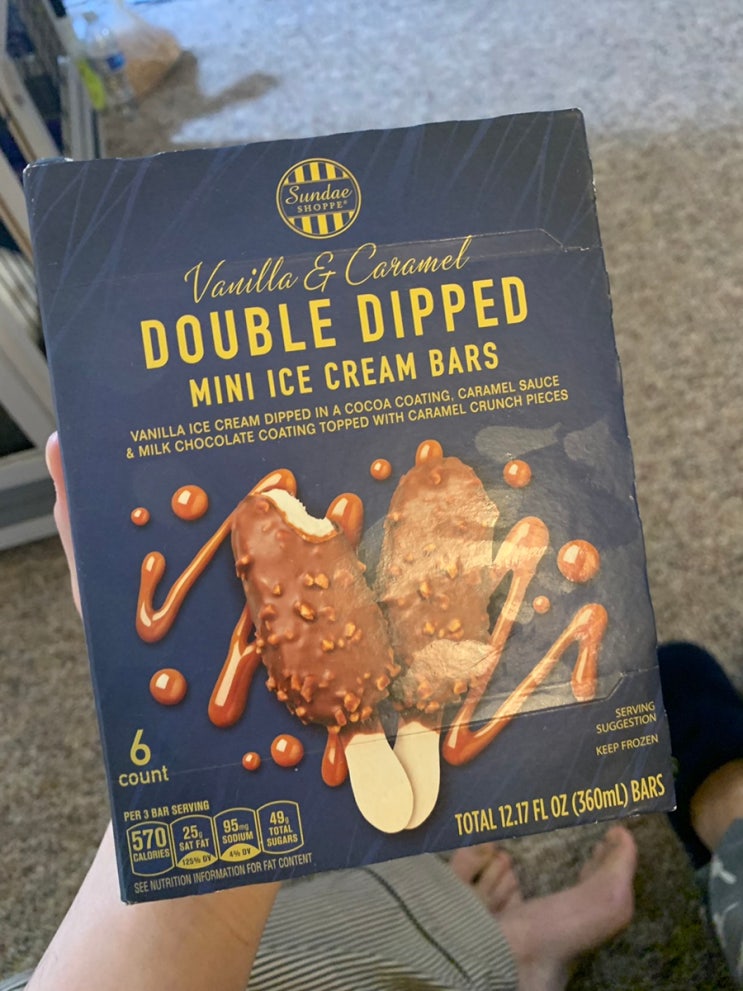 미국의 아이스크림 Double Dipped Mini Ice Cream Bar 미국의 아이스크림 Double Dipped Mini Ice Cream Bar