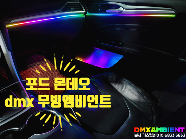  국내 1호 포드 몬데오 dmx 무빙 엠비언트 시공