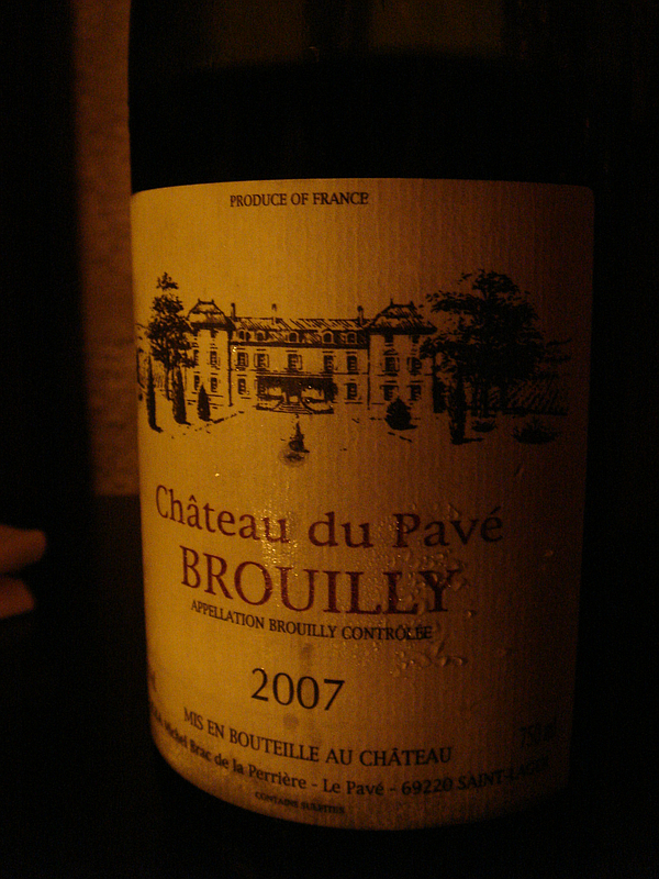  파리에서 마시는 프랑스와인 Chateau du Pave BROUILLY 2007