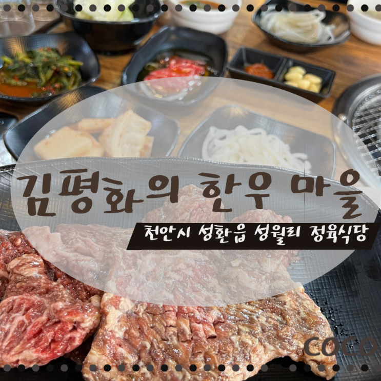 천안 성환읍 성월리 맛집 김평화의 한우 마을 정육 식당