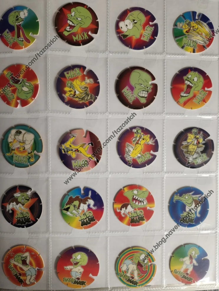 1995 BN TROCS MASK Tazos complete collection of 30/30