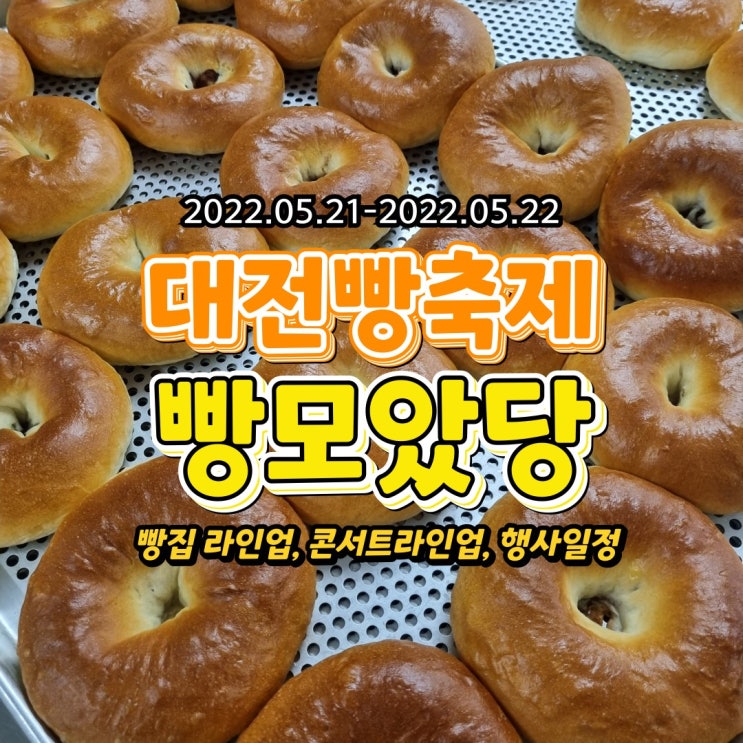 대전 빵축제 빵모았당 빵집추천과 콘서트라인업 및 행사일정