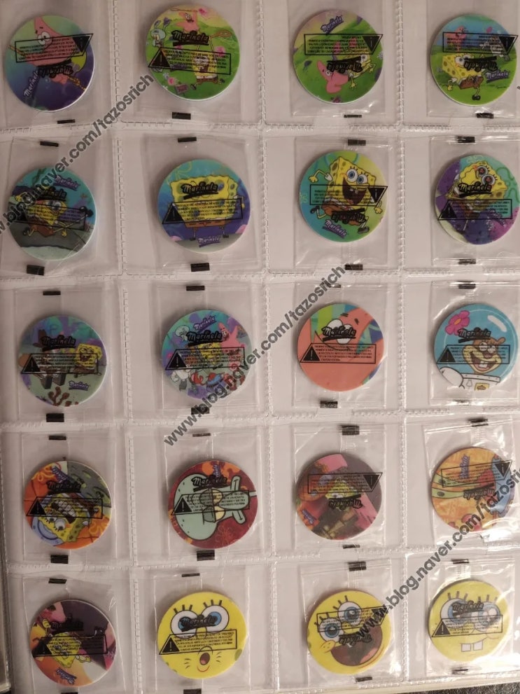  2010 Marinela Bob Esponja Tazos complete collection of 30/30