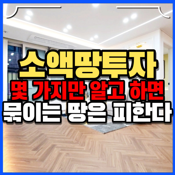  소액땅투자 몇 가지만 알고 하면 적어도 묶이는 땅은 피한다!