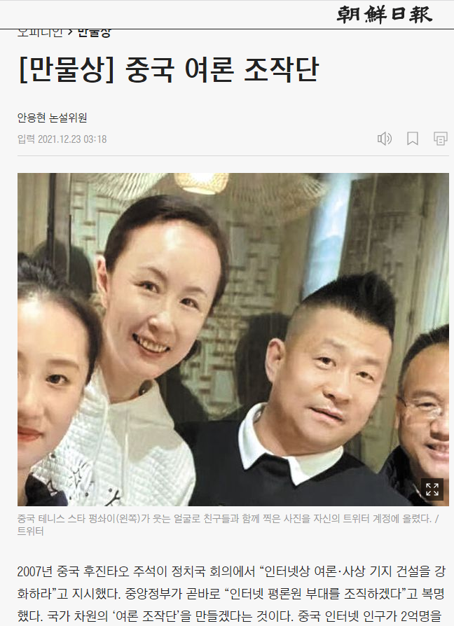  중국인 댓글부대의 정체