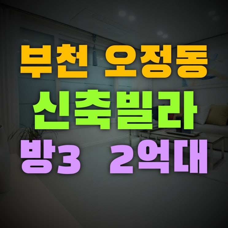  부천시 오정동 신축빌라 조용한 주택가 방3개 구경하고 왔어요