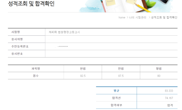 법원행시 합격수기, 2022년도 법행 1차후기