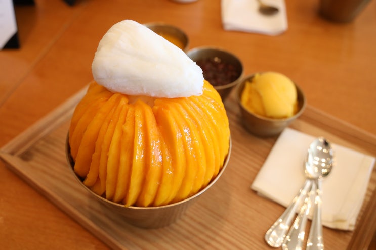 [제주신라호텔 : 바당 (Badang)] 애플망고 빙수 (Apple Mango Frappe) (feat. 서울신라호텔 애플망고 빙수 비교)