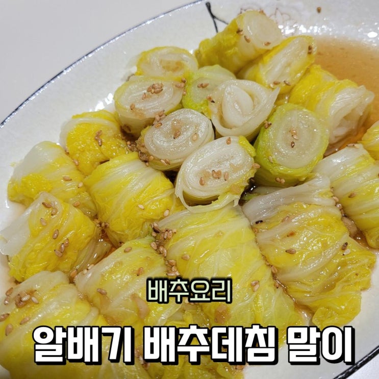  배추요리 알배기배추찜?/찌지 않고 데쳐서 만든 배추데침말이(배추효능 엄지척)