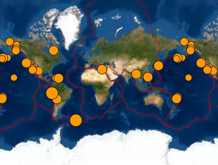 세계 지진 발생 현황(2022.5.14)