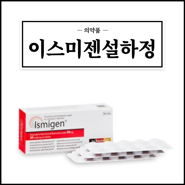  이스미젠설하정, 효능효과/복용법/부작용/주의사항 등 간단정리