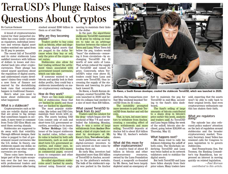 나는 Wall Street Journal(WSJ)로 영어공부/경제공부 한다 - 22.05.14(토)