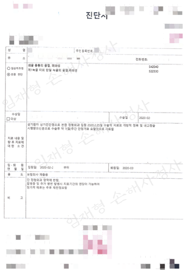  교통사고 쇄골골절 합의금, 100% 과실부터 단독사고 보상사례