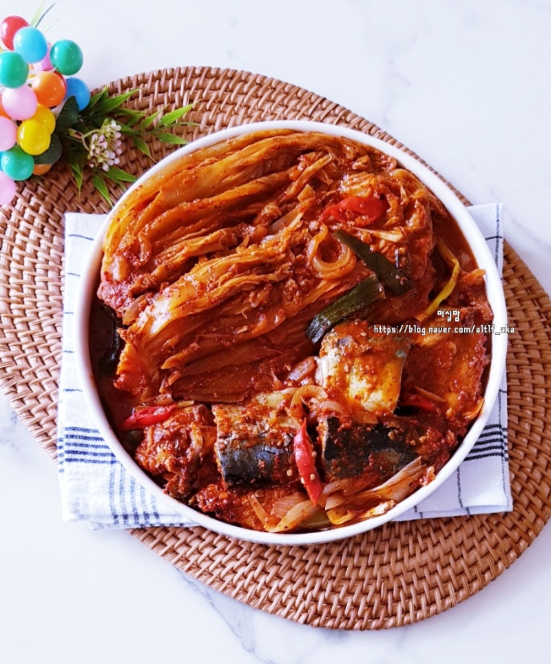자반고등어 김치찜 묵은지 간고등어 김치조림 양념 황금레시피 오늘 저녁 뭐먹지