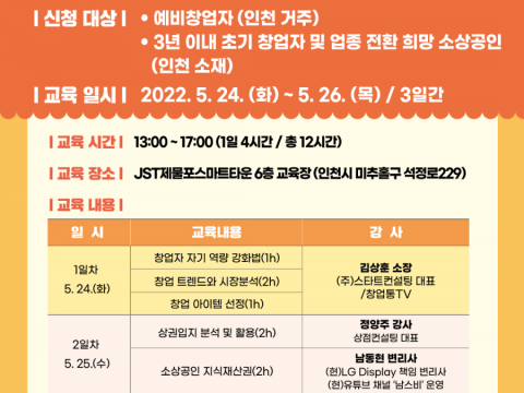 인천 소상공인들의 ‘슬기로운 창업 전략’