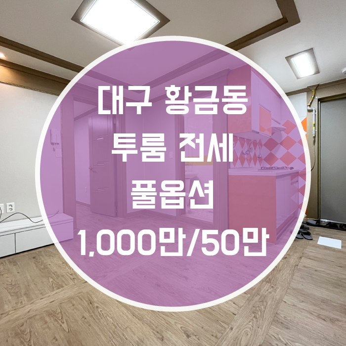  (계약완료)대구 수성구 황금동 / 투룸 전세 풀옵션 황금역 인근
