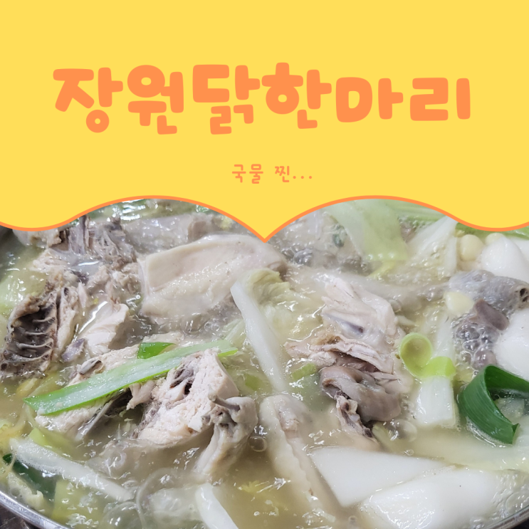  [서울 동대문구]답십리 장원닭한마리 국물찐..닭도찐..