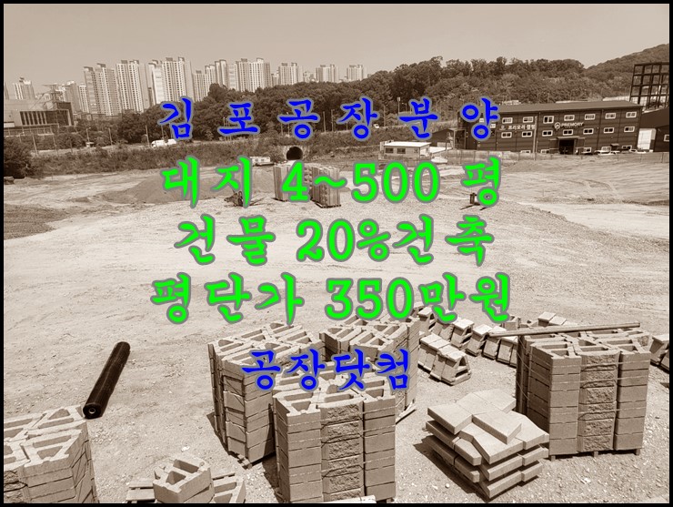김포 양촌 구래리 공장 분양,4~500평대