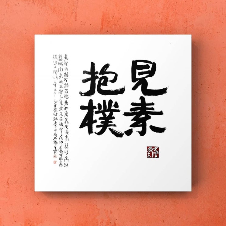  [서예+전각/현소포박/노자/도덕경] 있는 그대로를 드러내며 소박하게 살다.