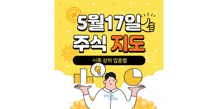  시황,지도 투자 시총·업종 주식지도(코스피&코스닥) 2022-05-17