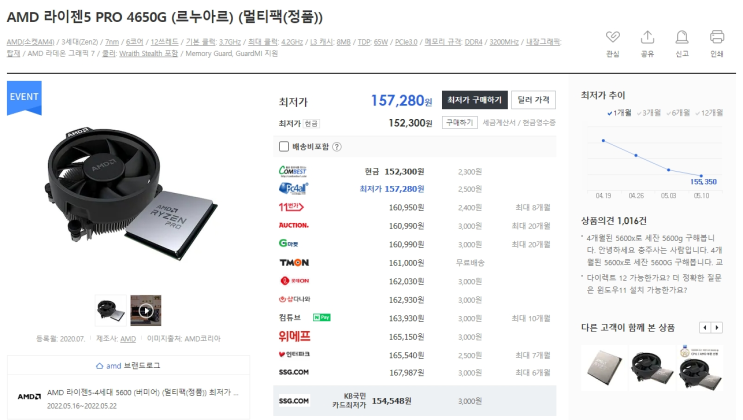  일상용 CPU 보드 조합