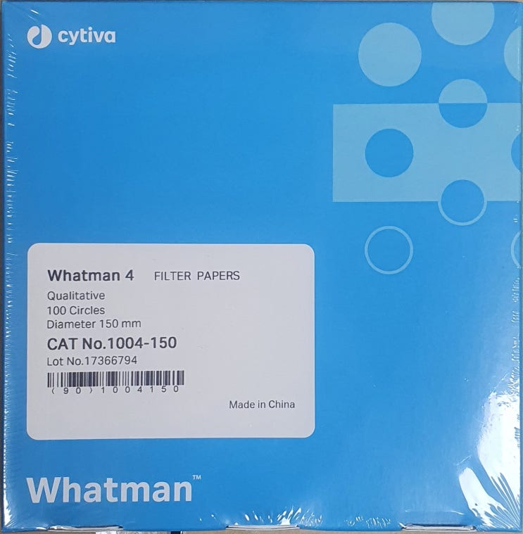 Whatman Grade 4 Qualitative Filter Paper, Standard, 150 mm Circle, 100 Pack, 1004-150