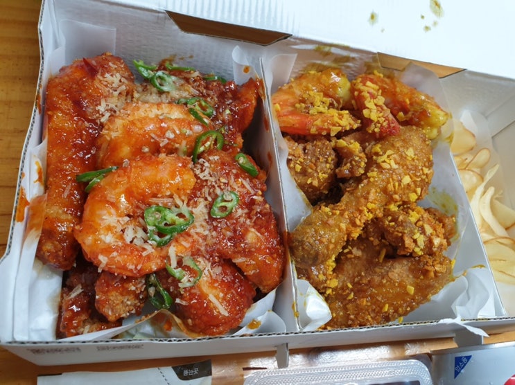  인천논현동맛집 바른치킨 소래포구점 새우치킨 대새반반치킨 추천