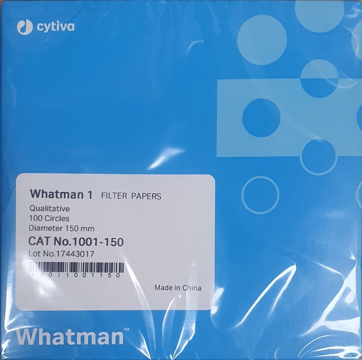 Whatman Grade 1 Qualitative Filter Paper, Standard, 150 mm Circle, 100 pack, 1001-150