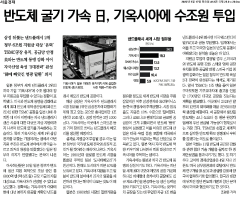  2022. 5.17. 신문 스크랩 그날의 경제 / 아이들과 함께 신문 읽기 도전