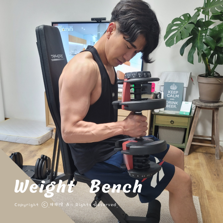  트라히어 벤치 프레스 의자 각도조절로 다양한 홈트가능