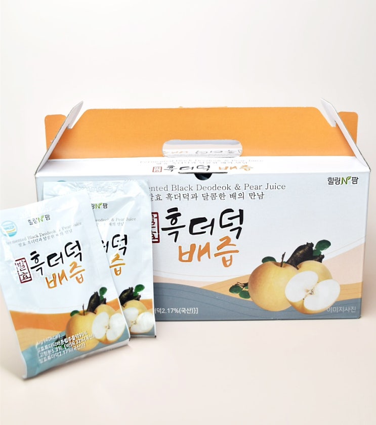  [청,진액] 발효흑더덕과 달콤한 배의 만남, 힐링앤팜 발효흑더덕배즙 출시!!